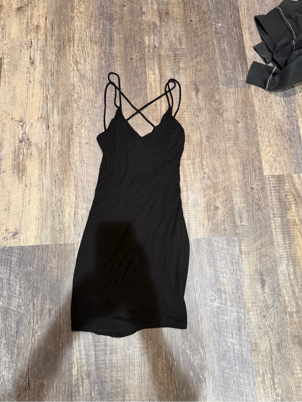 Charlotte Russe Black Crisscross Strappy Mini Dress
